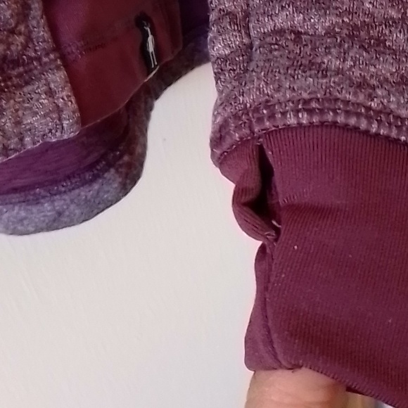 Smart wool diamond peak quilted hoodie heathered purple medium - Picture 5 of 9